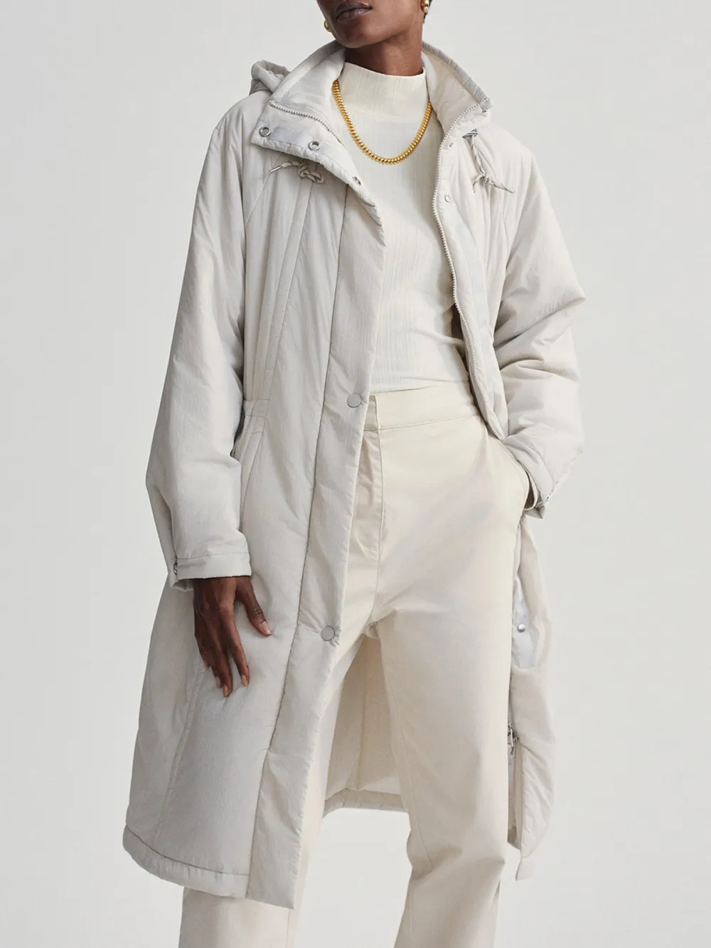 Stretch Long Puffer Coats