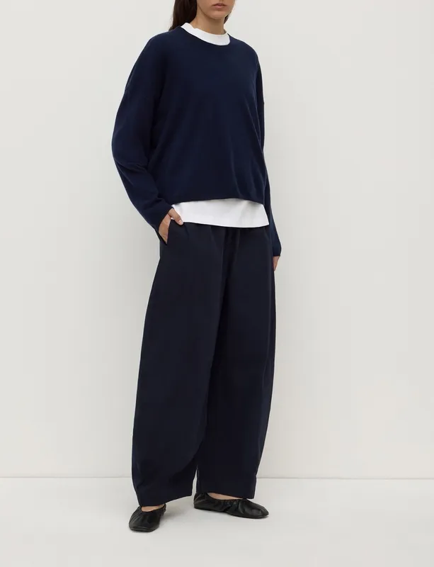 Ink Cashmere Boxy Knit Sweater