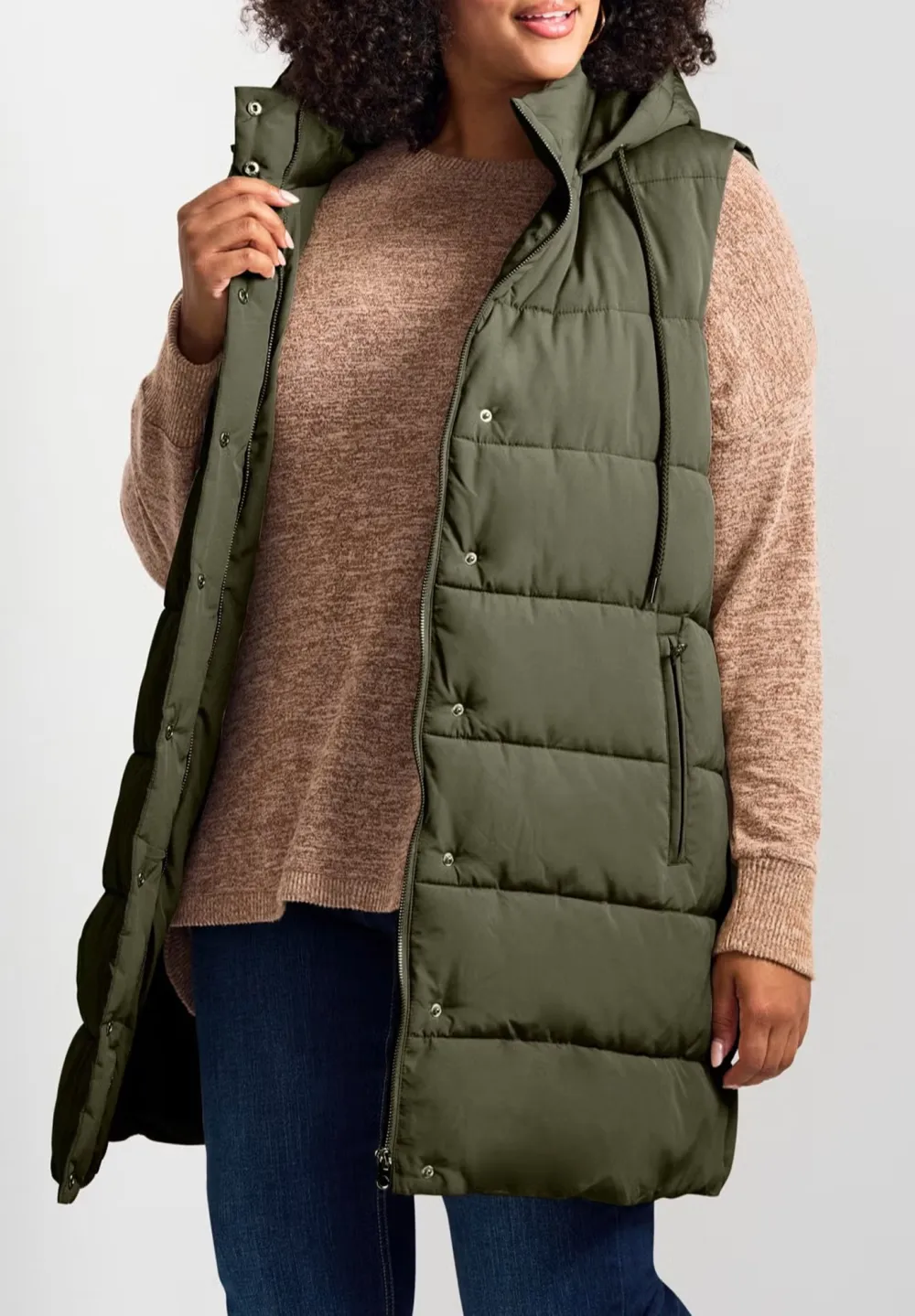 Down Jacket Hooded Vest