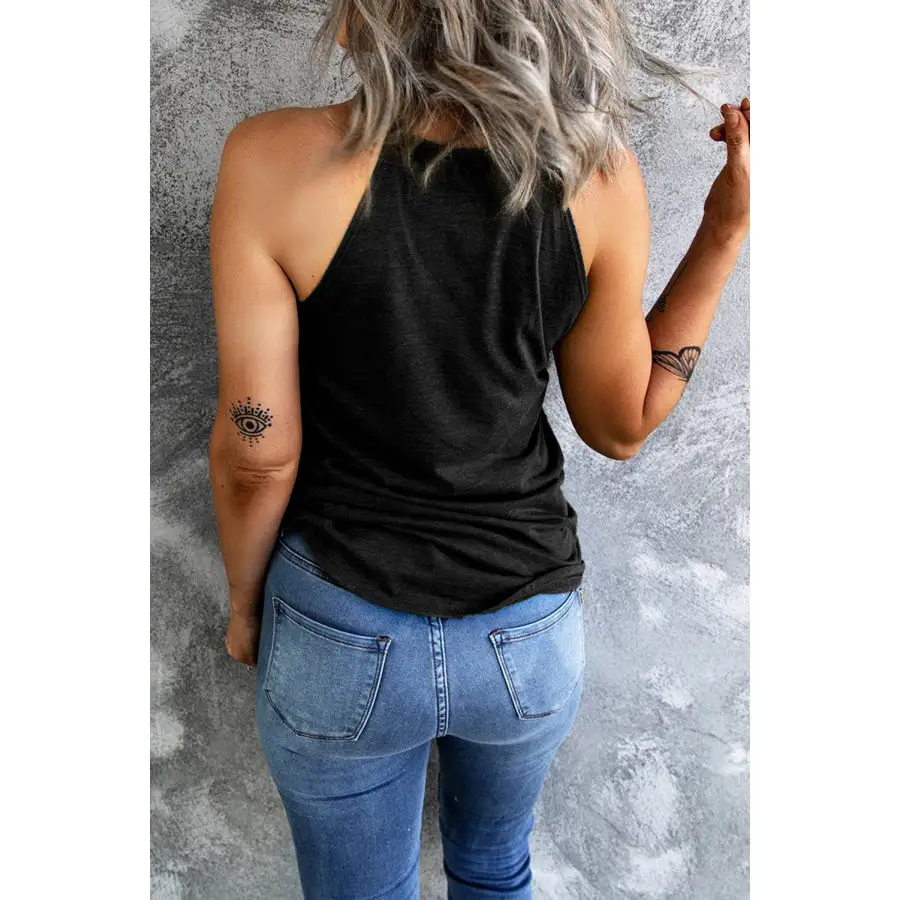 Bull Graphic Round Neck Tank