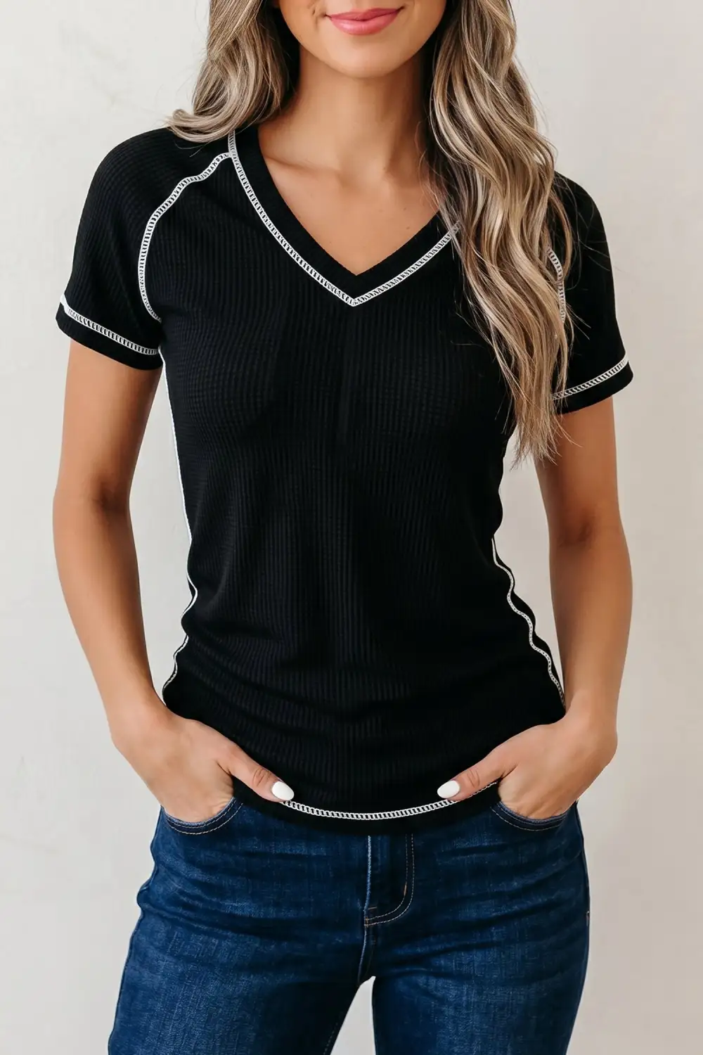 Airy Texture Casual Tee