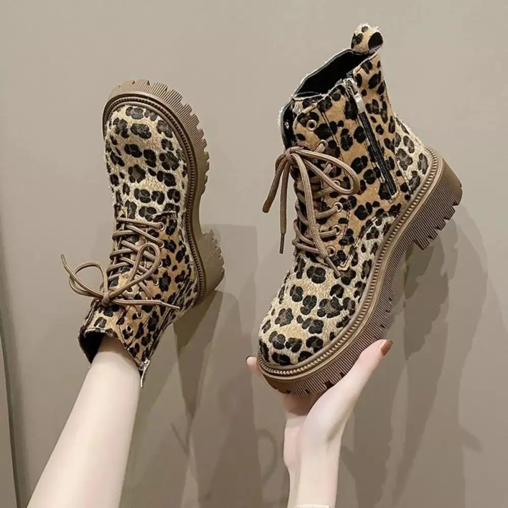 Animal Print Lace Shoes