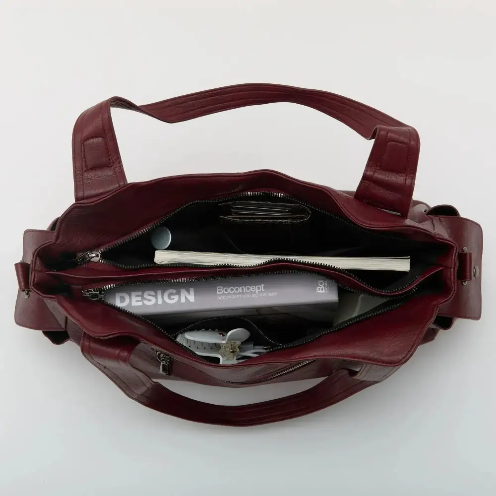Pocket Front Leather Crossbody Bag