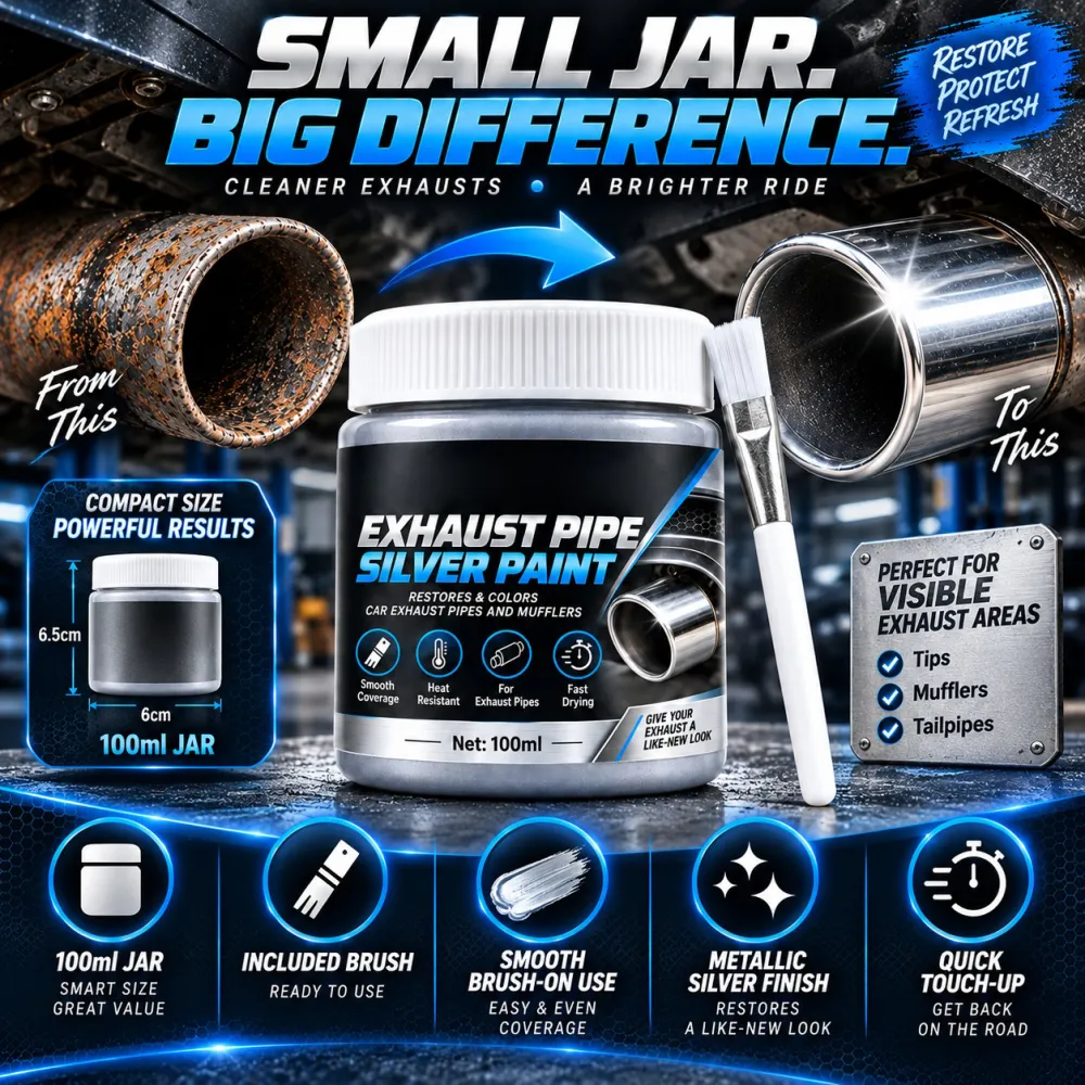 Exhaust Pipe Silver Restoration Paint