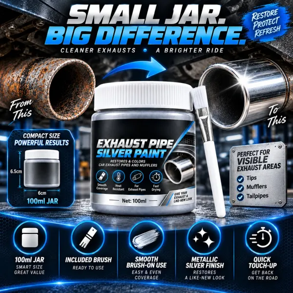 Exhaust Pipe Silver Restoration Paint