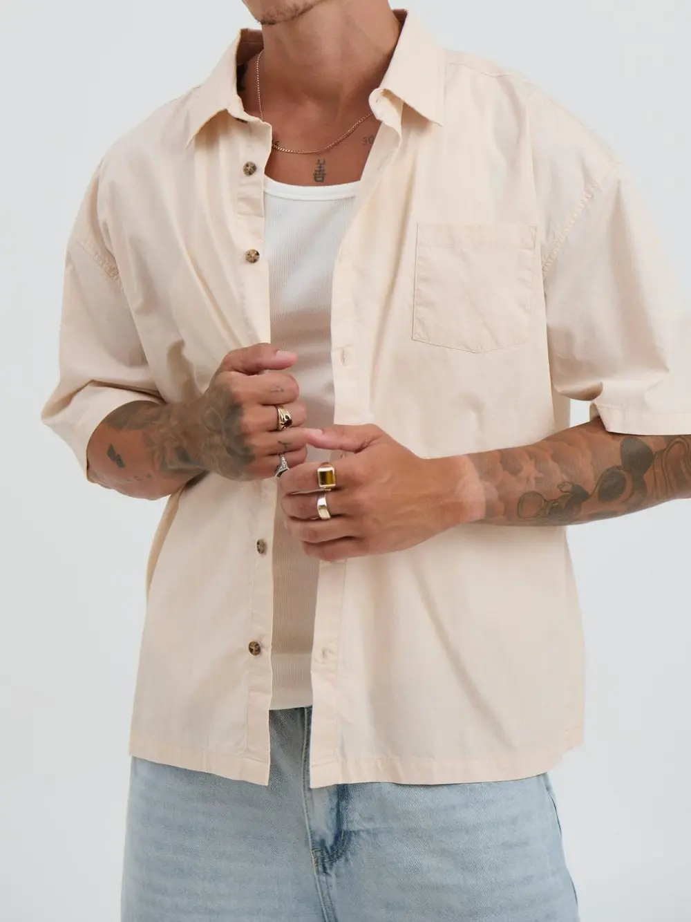 Casual Soft And Comfortable Flesh Colour Shirt