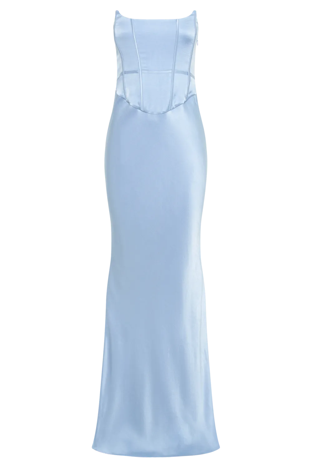 Satin Strapless Maxi Dress