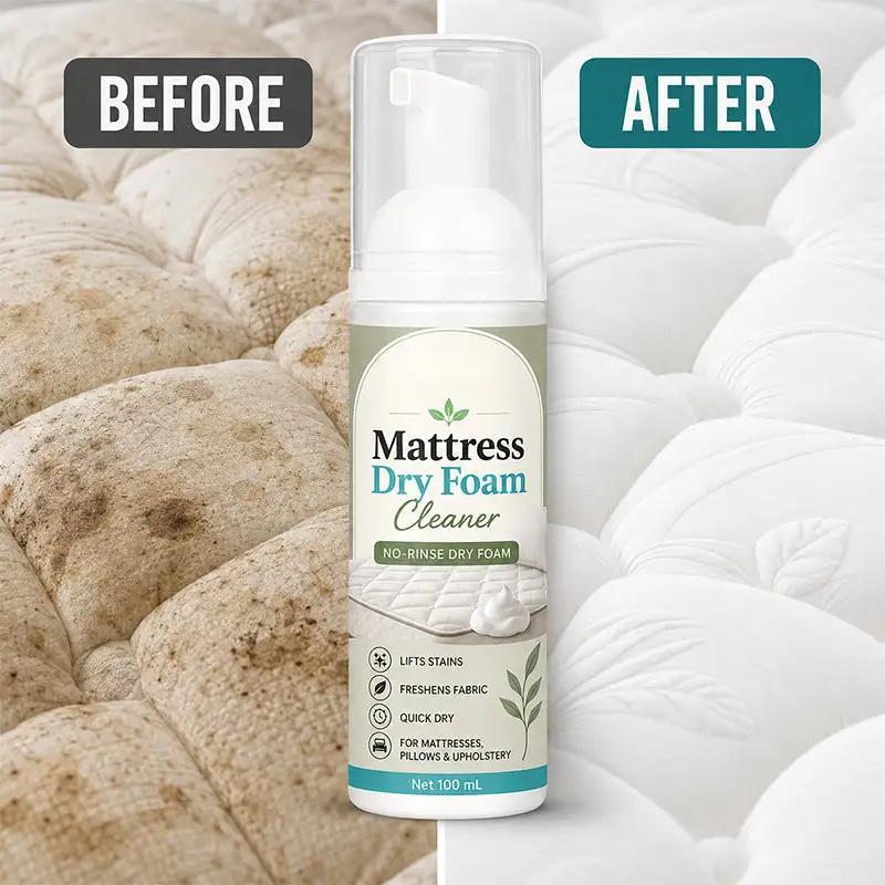 Mattress and sofa foam dry cleaning agent