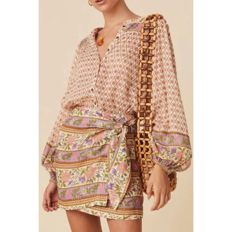 Modern Button Up Print Button Up Shirt
