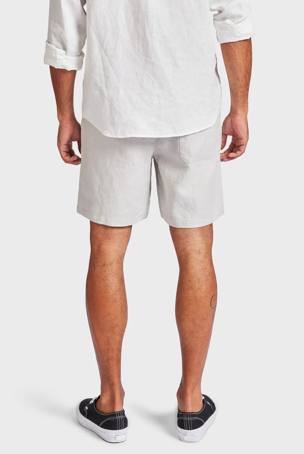 Jeff Linen Short-Ice grey