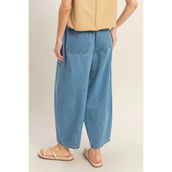 Oversized Pocket Denim Pants