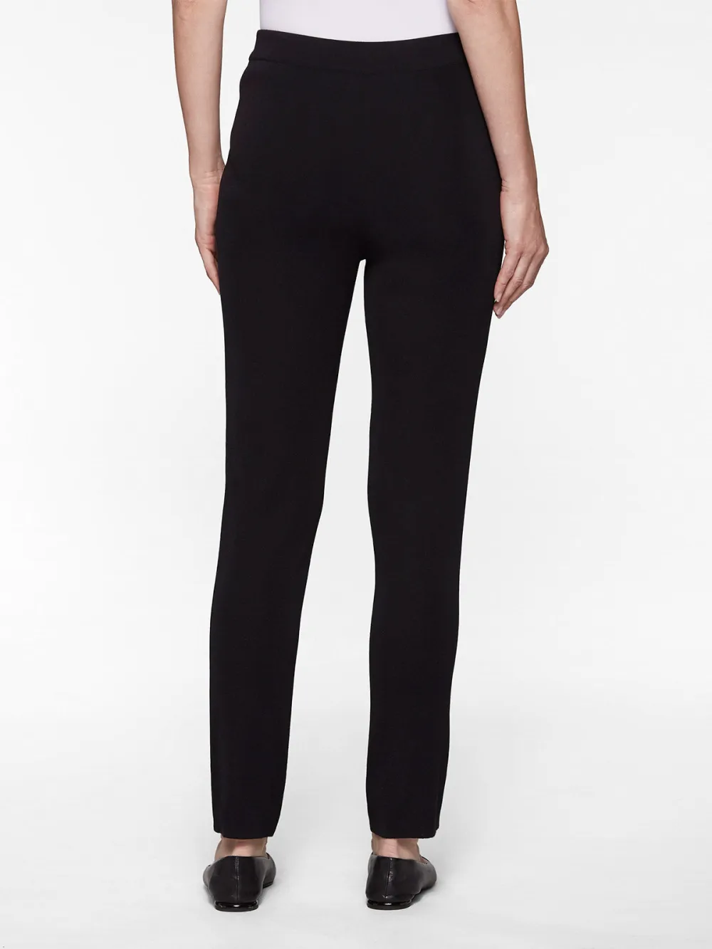 Solid Color Mid Waist Pants