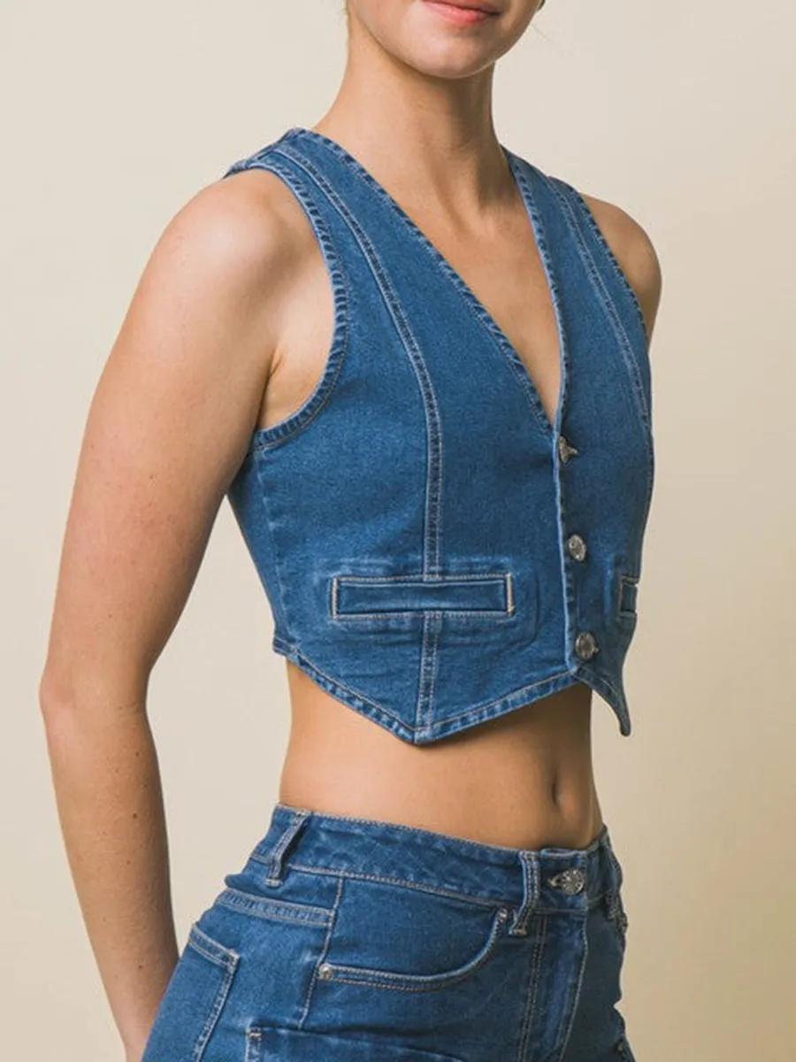 Casual Denim Vest