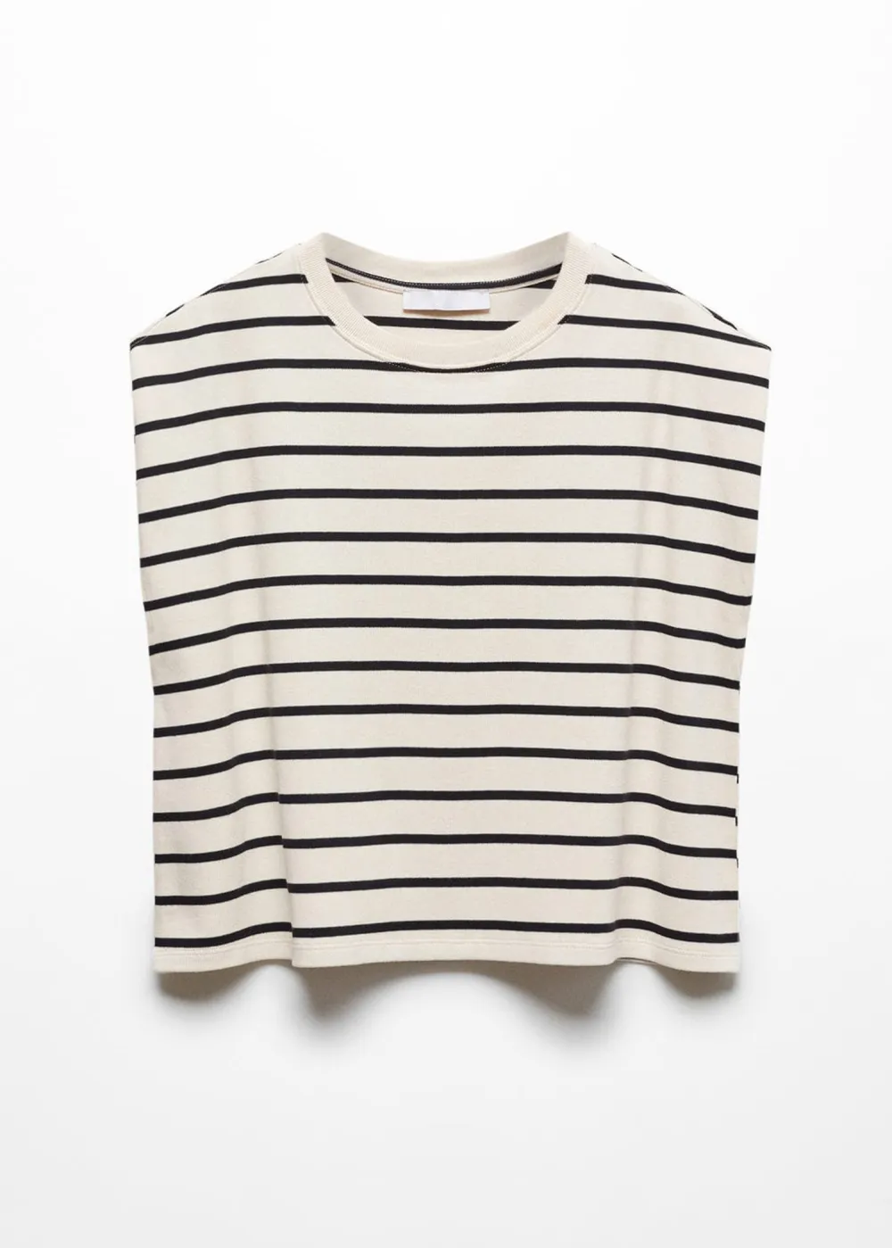 Shoulder pad stripped t-shirt