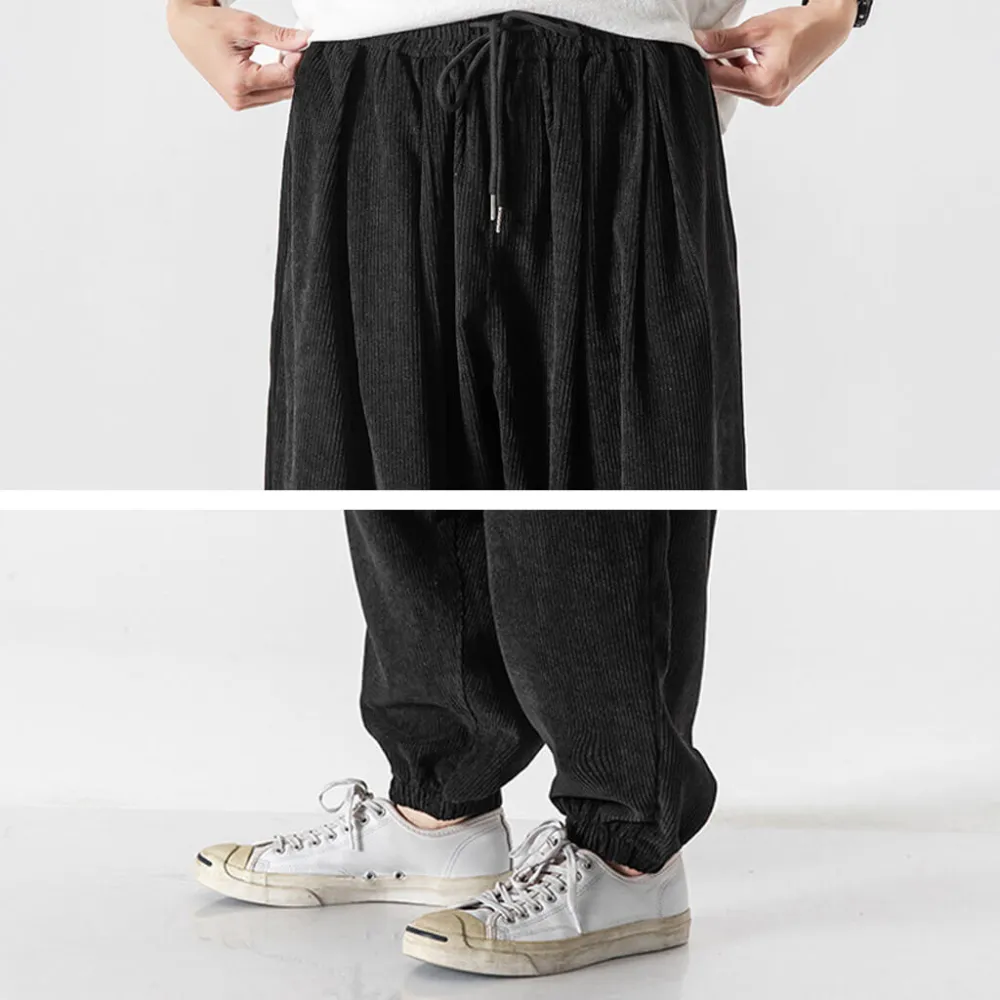 Textured Corduroy Harem Pants