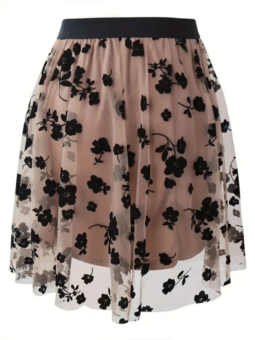 Floral Print High Waist Skirt