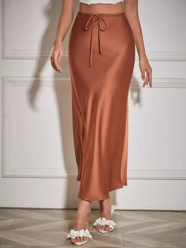 Satin Belle Midi Skirt