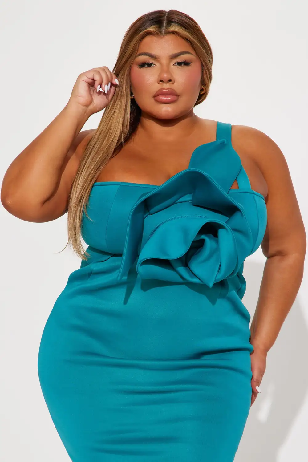 Lily Floral Maxi Dress - Teal