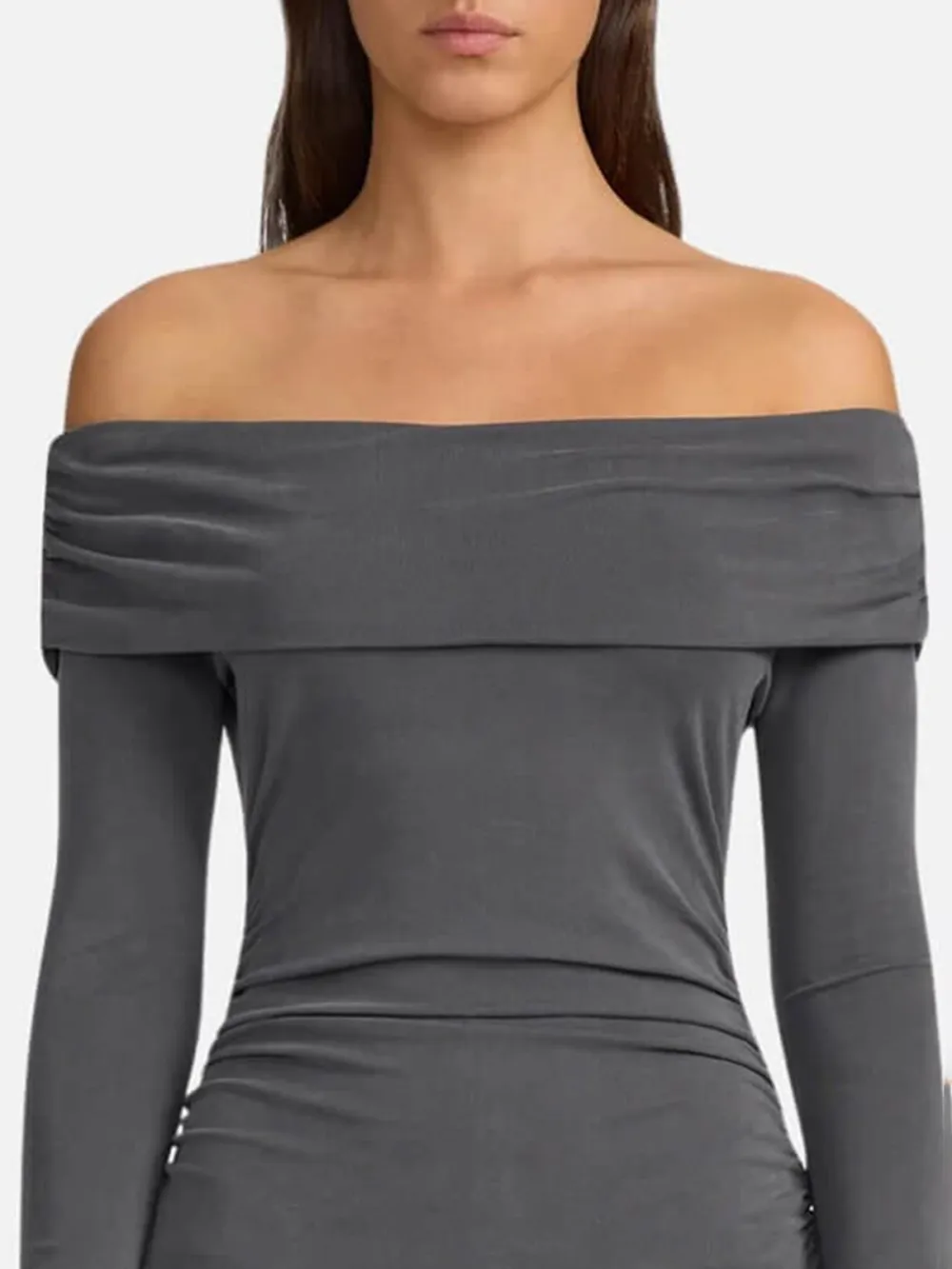 Off the Shoulder Long Sleeve Top