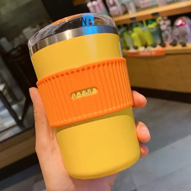 (Store Closing Sale) Double Stainless Steel Coffee Cup Leakproof Insulated Thermal Cup Car Portable Travel Coffee Mug