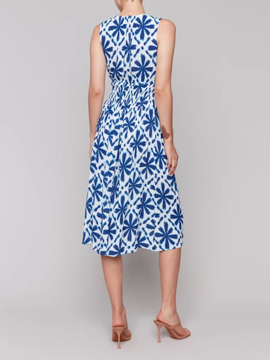 Fashionable And Elegant Design Sleeveless V-Neck Dress