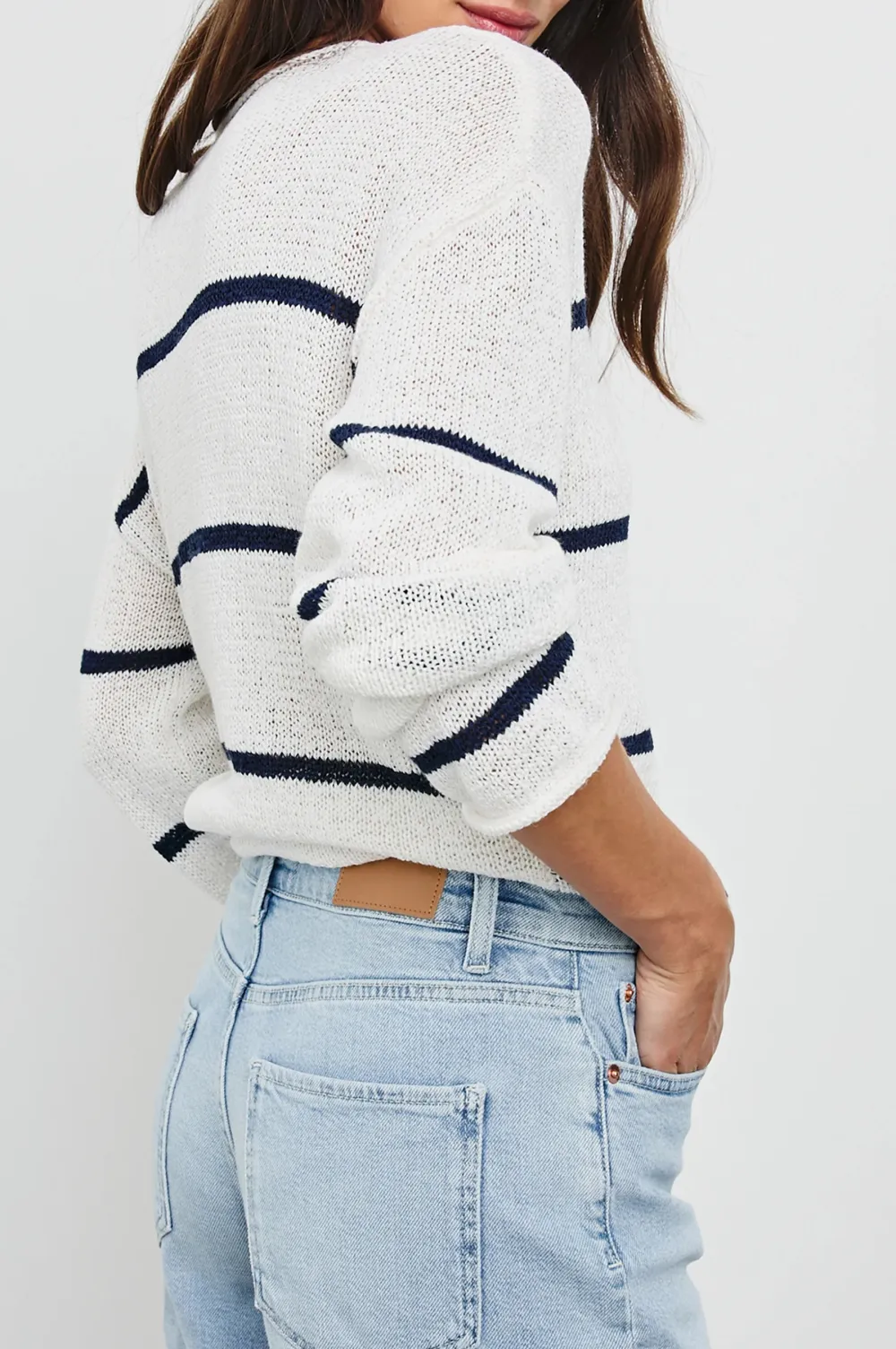 Light And Soft Pure Cotton Striped Sweater