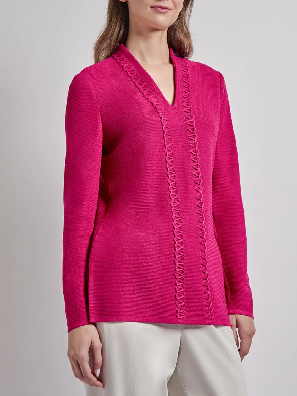 V-Neck Knitted Tunic
