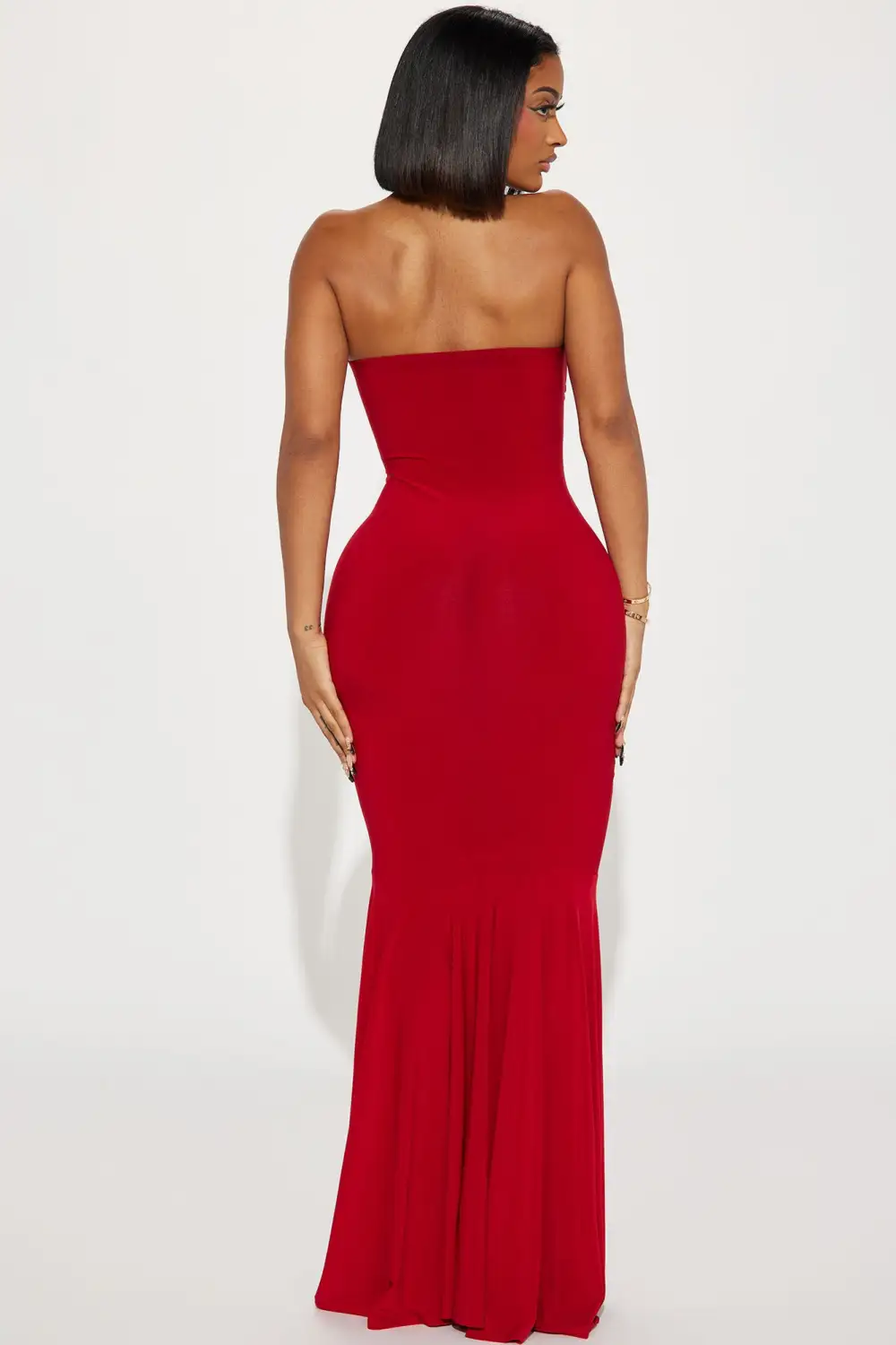 Karol Lace Up Maxi Dress - Red