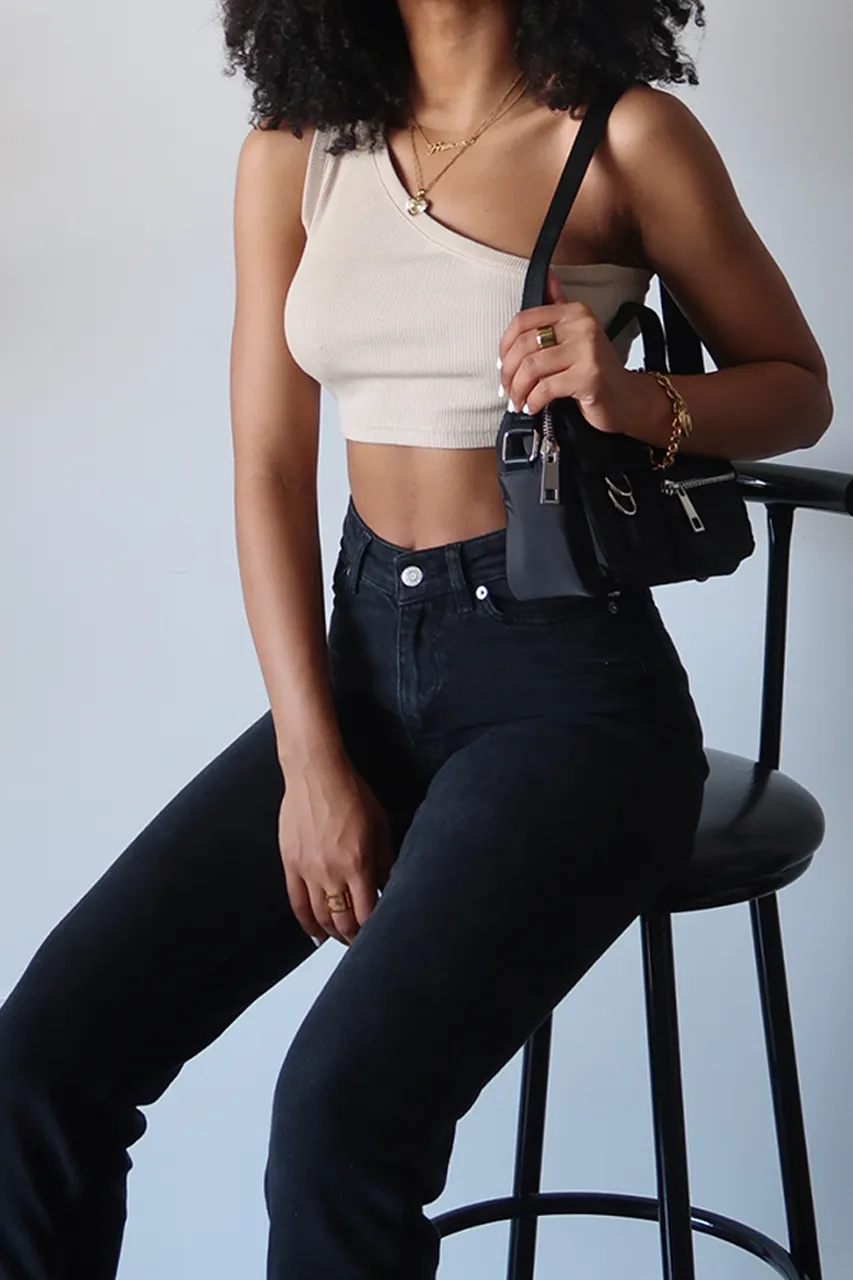 Fashionable Sexy Slant Collar Popular Top