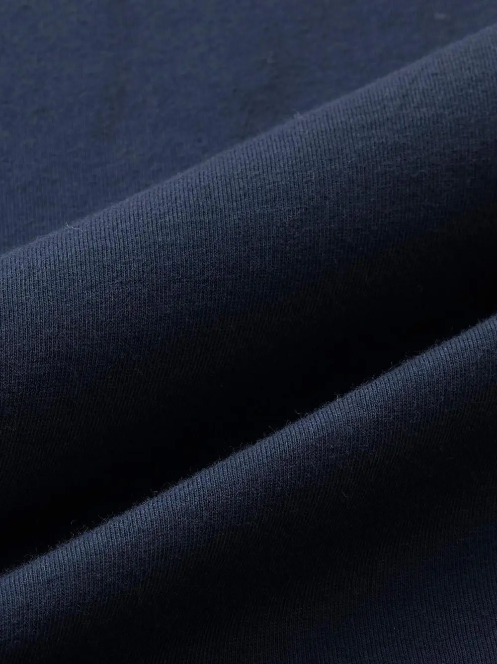 Navy Blue Solid Color Crew Neck T-Shirt