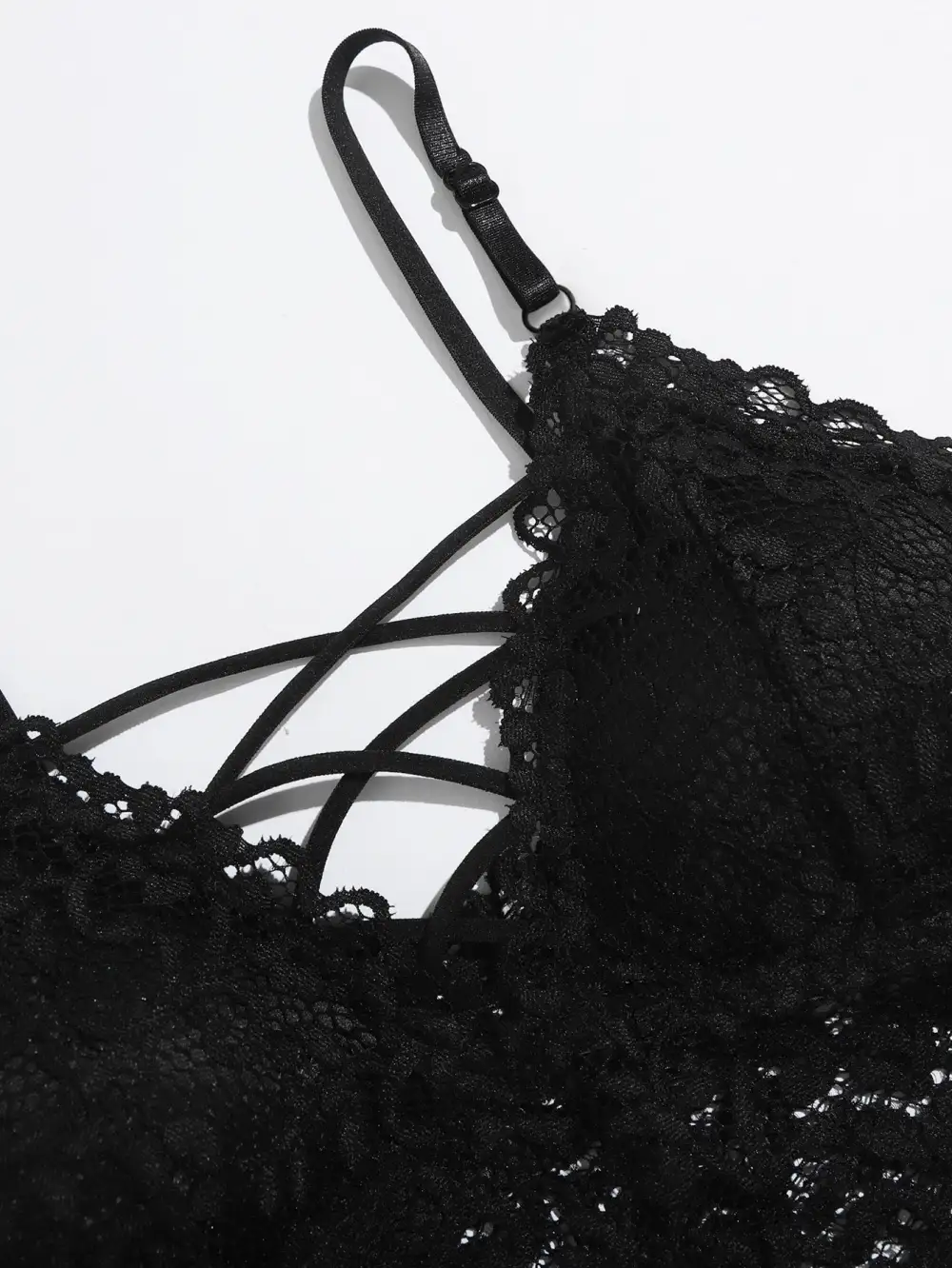 Lace Lattice Front Bralette