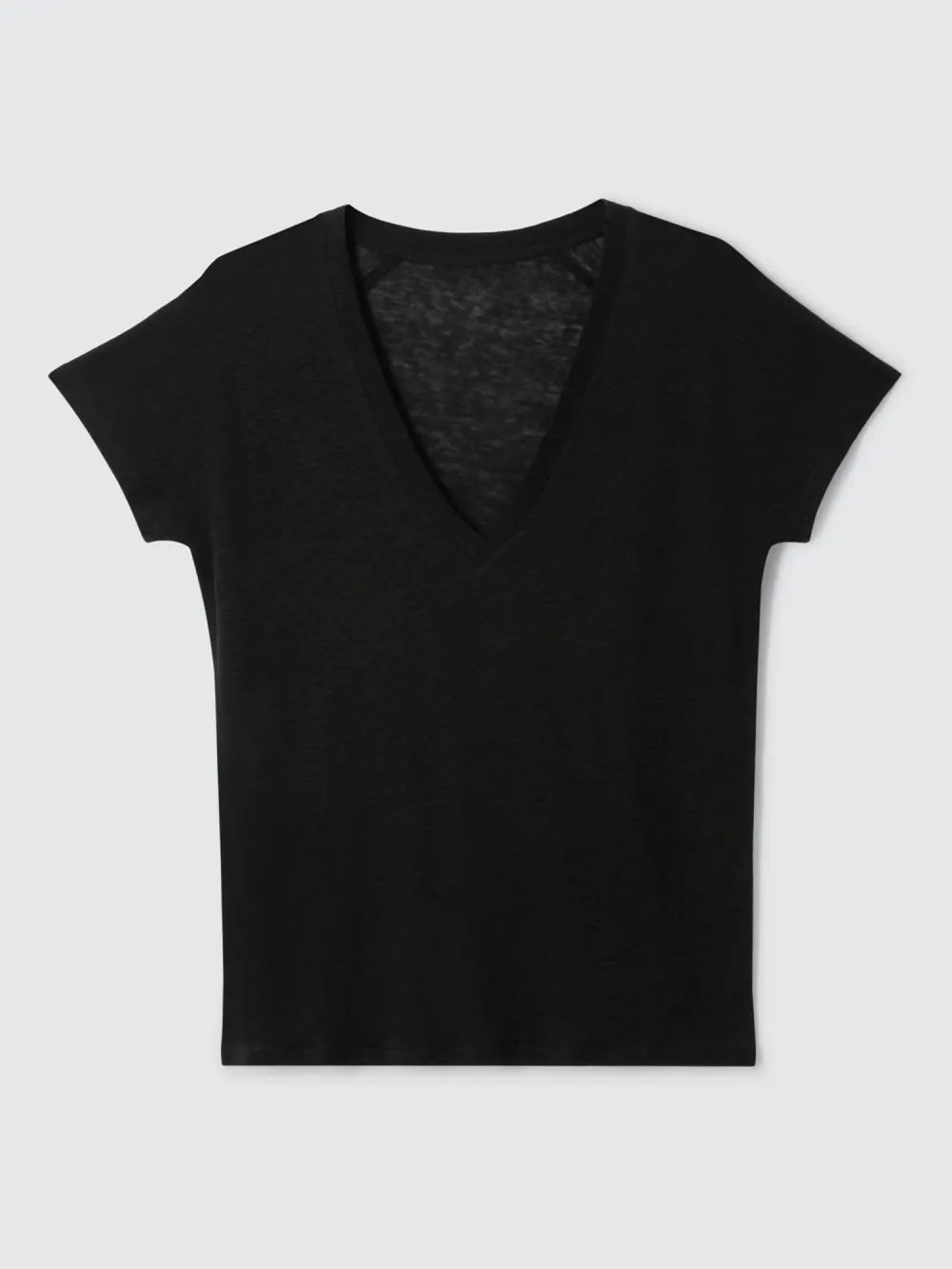 Linen V-Neck T-Shirt