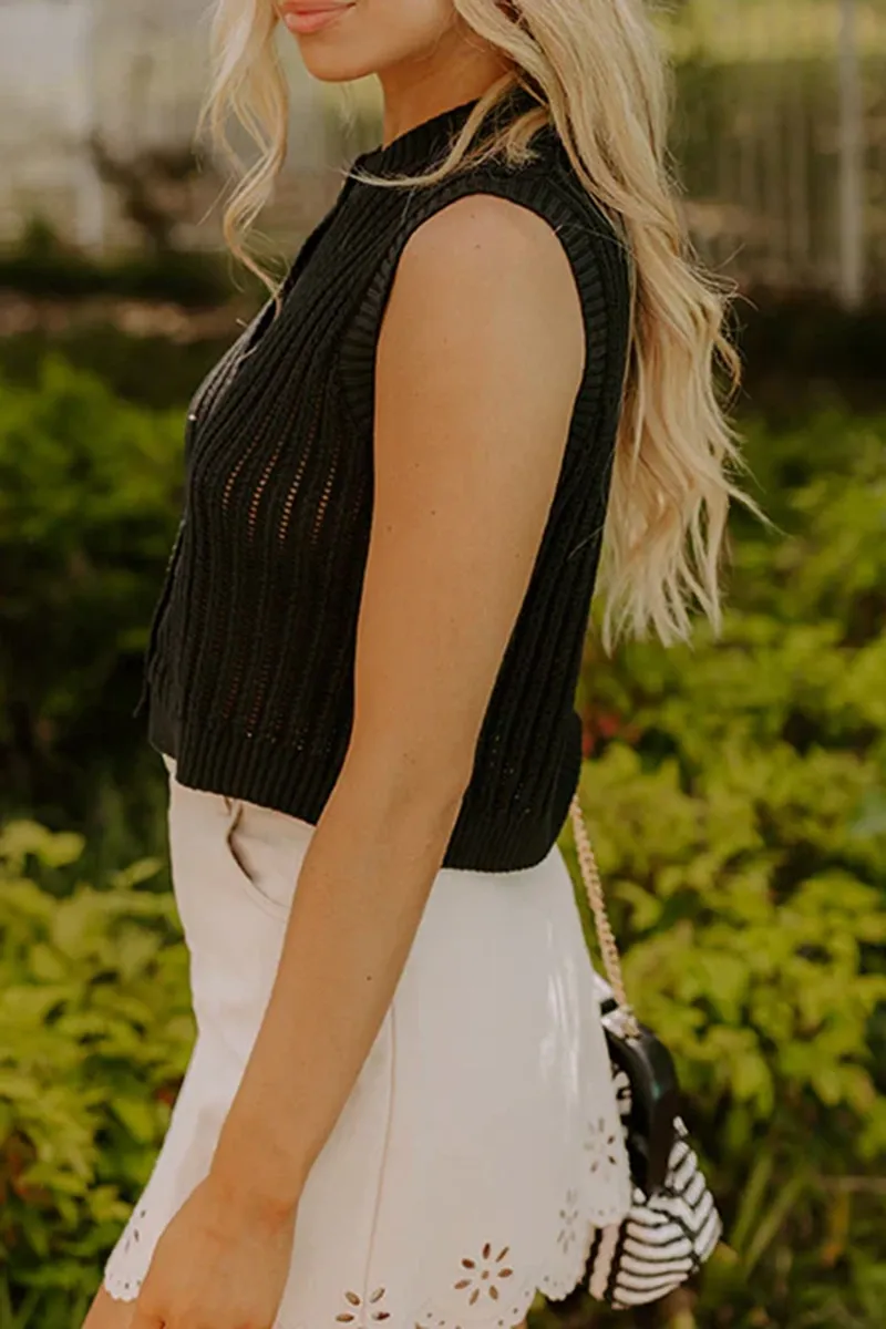 Sleeveless Cotton Women's Sweater