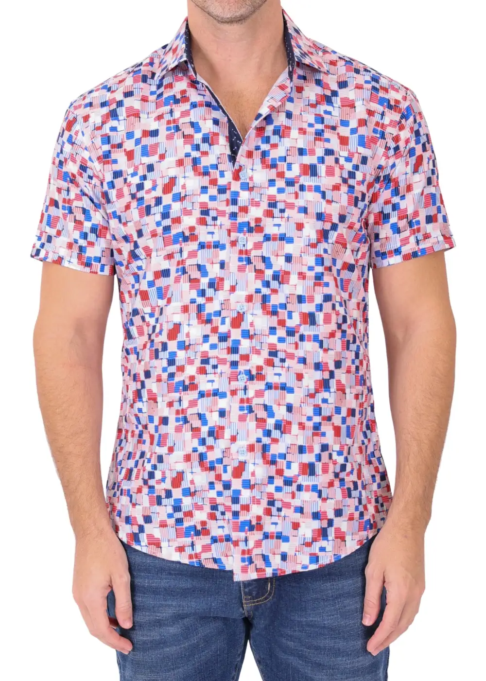 Clean Line Short Sleeve Button Shirt