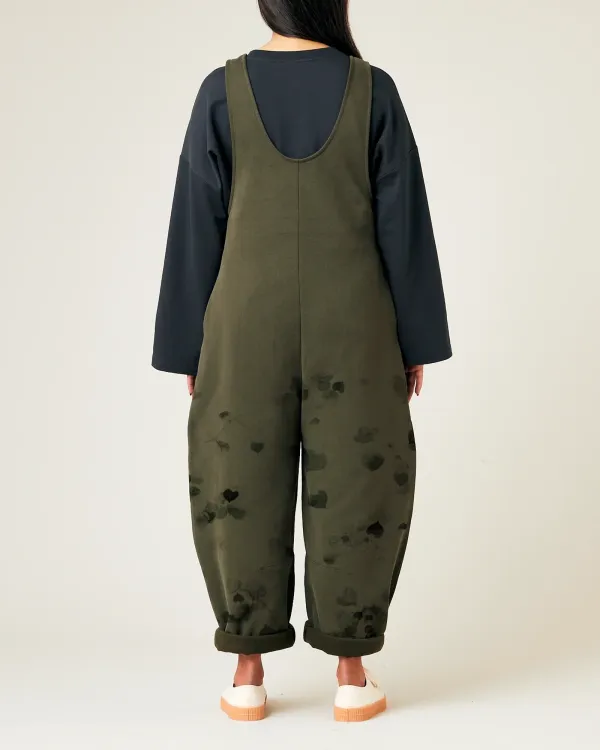 ORGANIC COTTON JERSEY JUMPSUIT - OLIVE