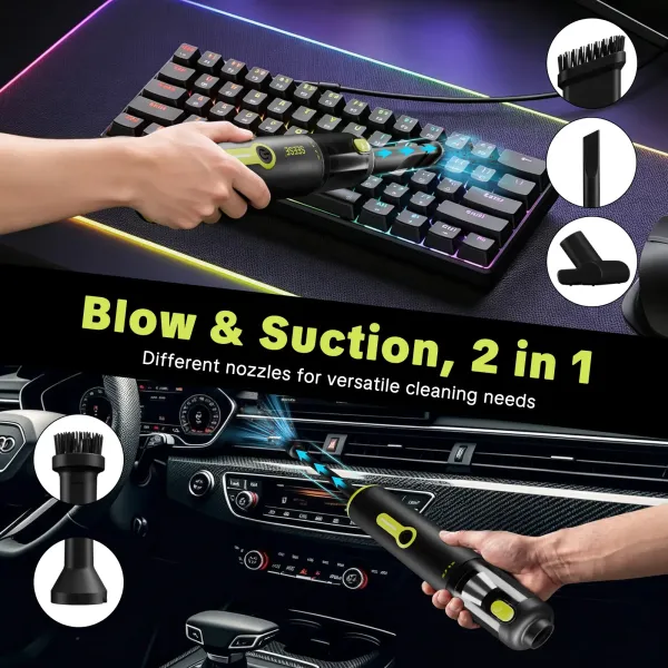 High-Power Car Wireless Vacuum Cleaner - Suction & Blow Dual Use