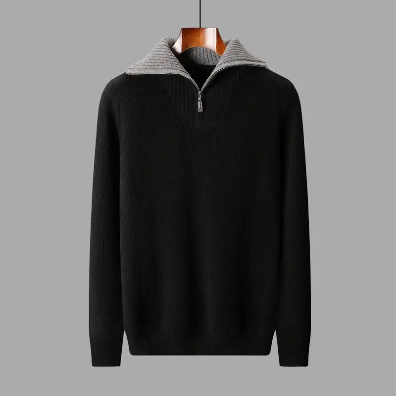 Wool Quarter Zip Pullover