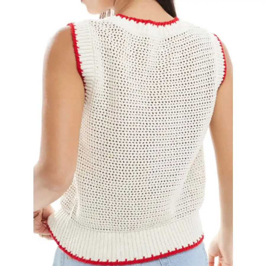Chili Pepper Crochet Knit Tank Top