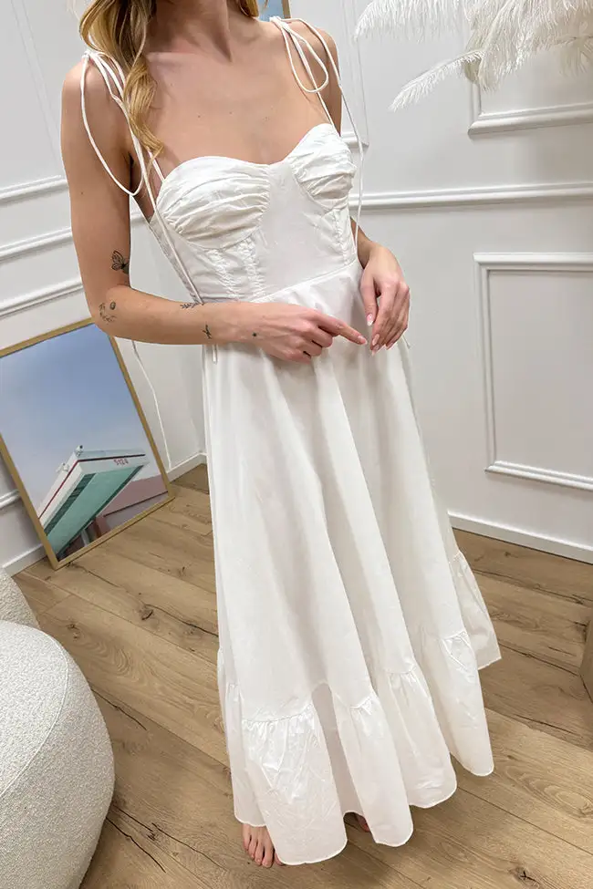 Flowing Midi Strappy Skirt