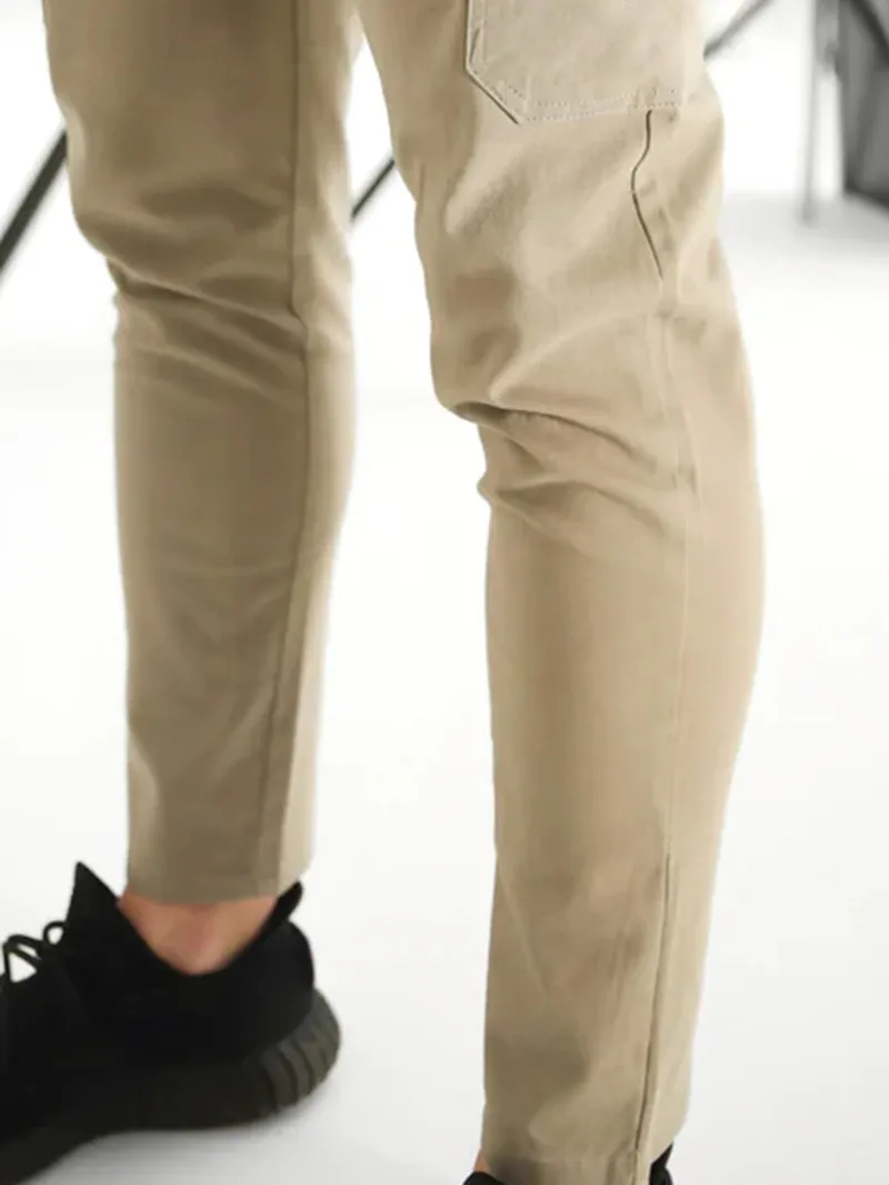 Men's Khaki Stretch Twill Pants