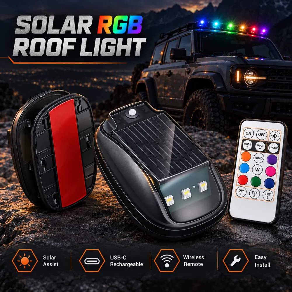 Solar RGB Car Roof Strobe Lights