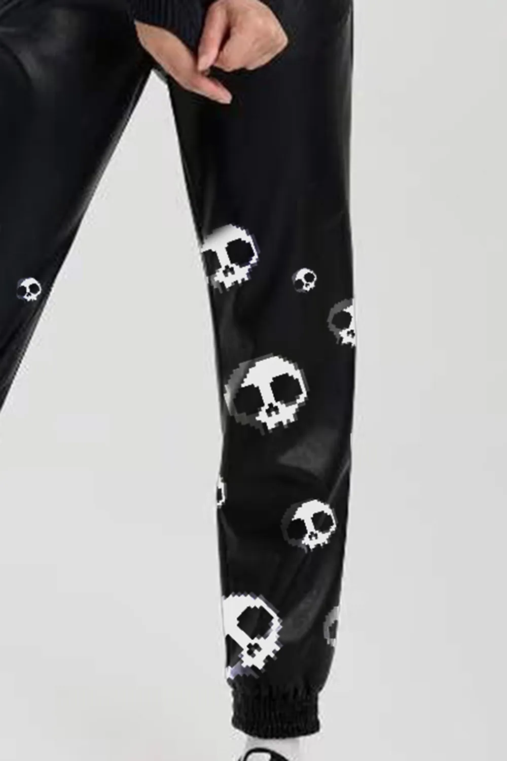 Jogger Faux Leather Trousers