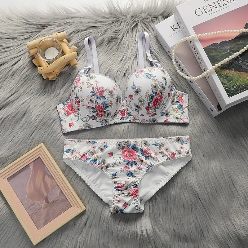 Lace Floral Lace Bra Set