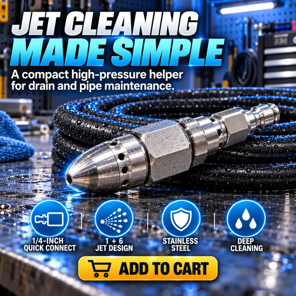 Drain Blaster Nozzle - Water Mouse Pipe Head