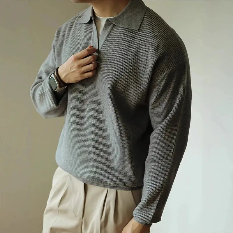 Open Knit Short Sleeve Polo