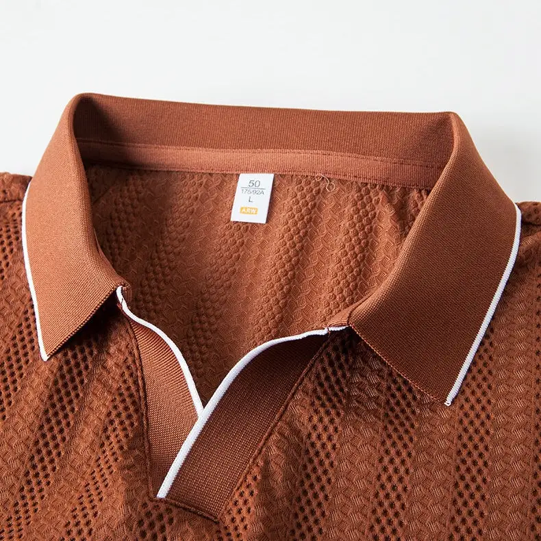 Knitted Short Sleeve Polo