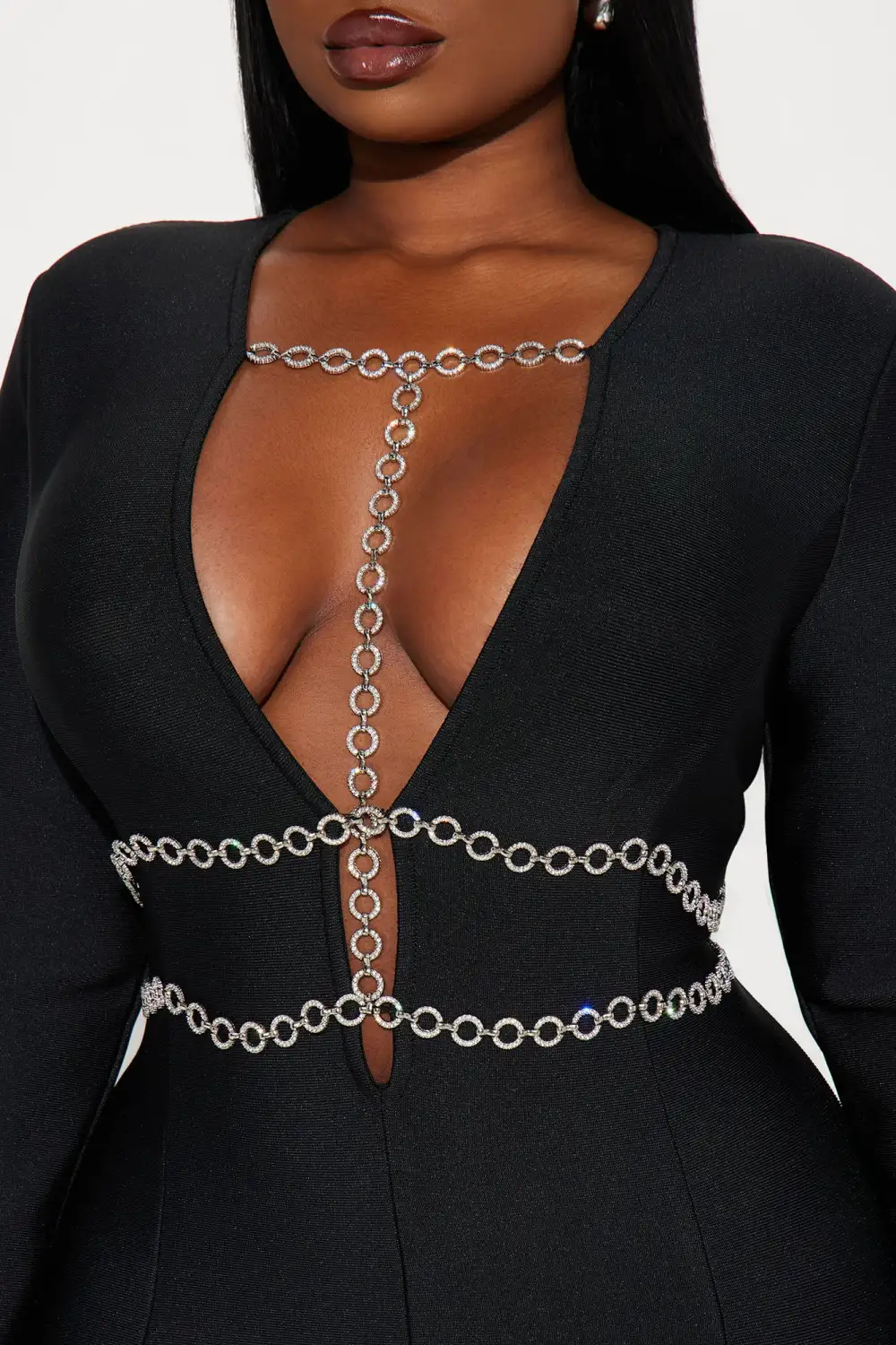 Kaia Bandage Midi Dress - Black