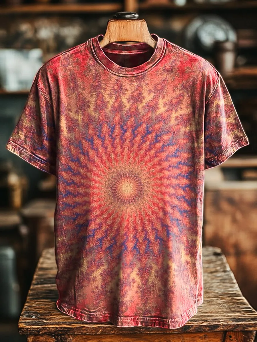 Men'S Retro Western Printed Casual T-Shirt