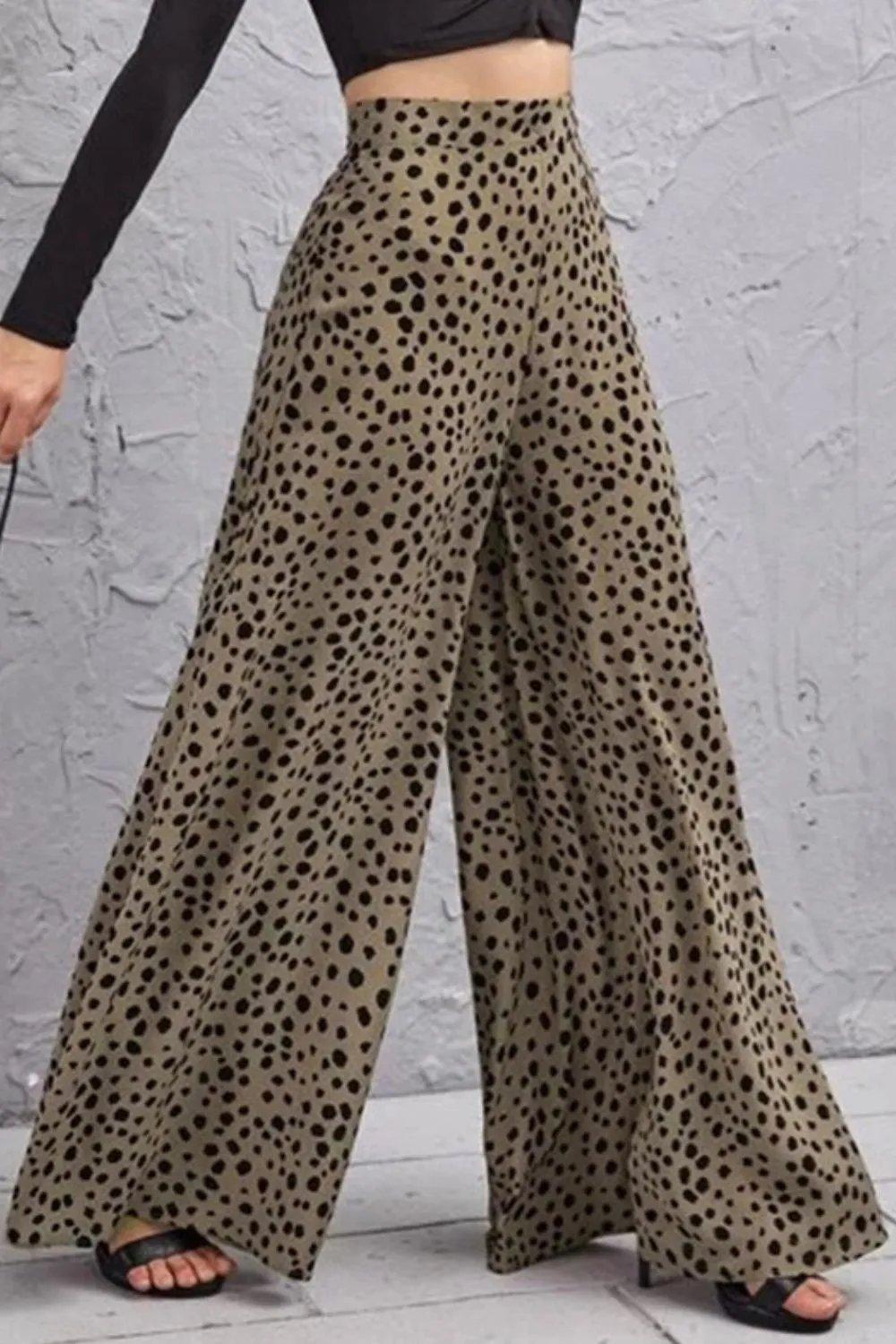 Relaxed High Waist Printed Bottoms