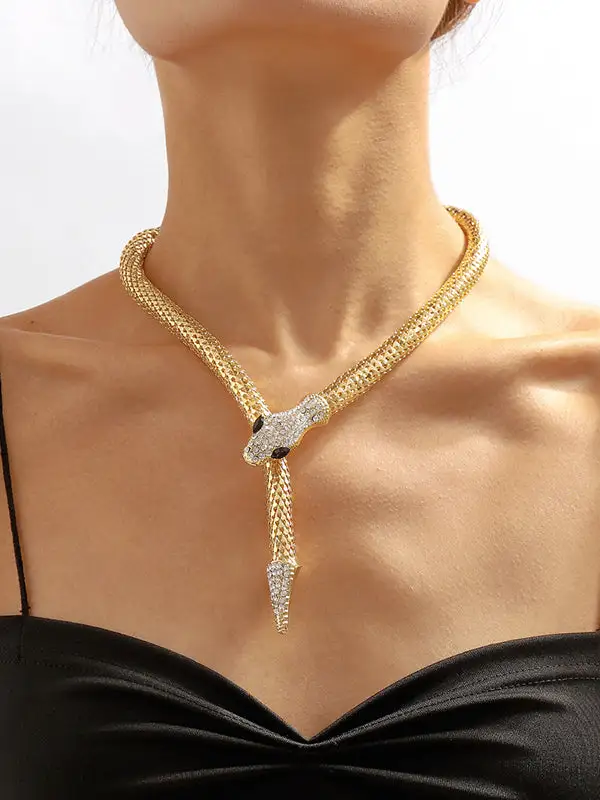 Snake Motif Refined Necklace